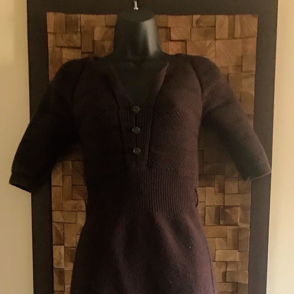 Marc Jacobs Brown Wool Sweater Dress - XXS